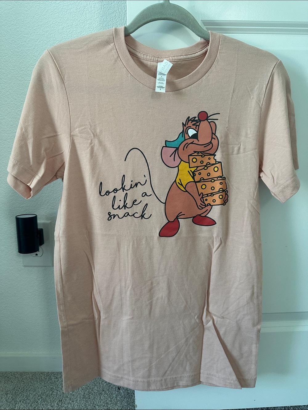 Light Pink Disney Tee with Mouse & Cheese - Lookin' Like a Snack
